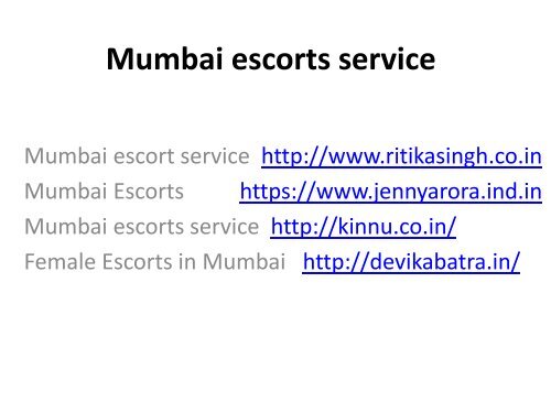 Mumbai escorts service