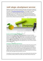 Web design development services