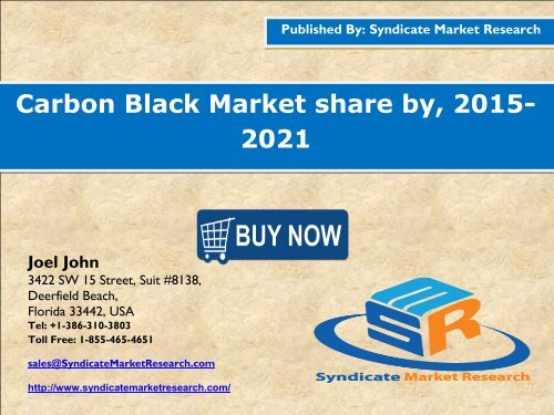 Carbon black market share by , 2015- 2021