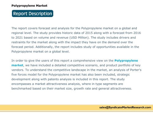 Polypropylene Market