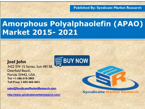 Amorphous Polyalphaolefin (APAO) Market