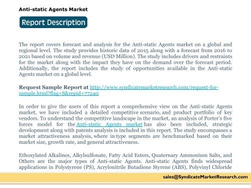 Anti-static Agents Market