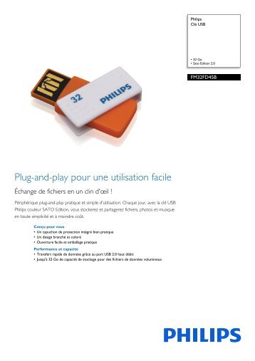 Philips ClÃ© USB - Fiche Produit - FRA