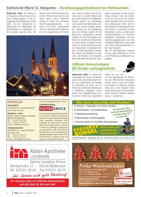 WDL-aktuell Dezember 2016