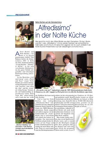 „Alfredissimo” in der Nolte Küche