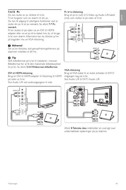Philips TV LCD - Mode d&rsquo;emploi - DAN