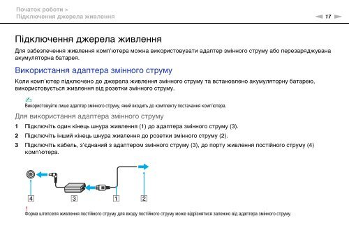 Sony VPCEA2C5E - VPCEA2C5E Istruzioni per l'uso Ucraino