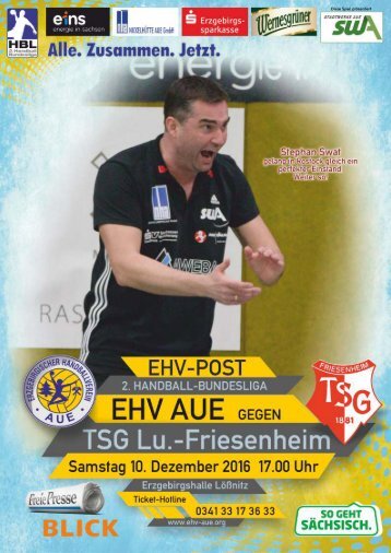 EHV Aue gegen TSG Ludwigshafen-Friesenheim