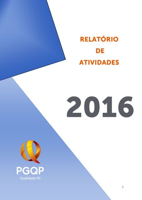 Relatório atividades_PGQP Ano 2016