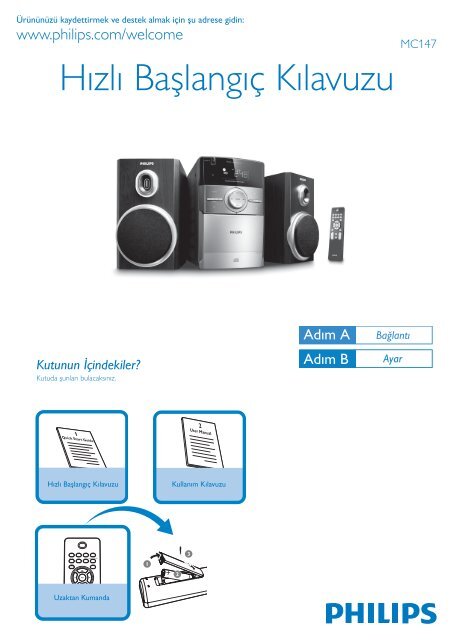 Philips Microcha&icirc;ne classique - Guide de mise en route - TUR