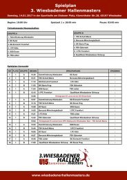 Seite 6 Turnierheft Spielplan 