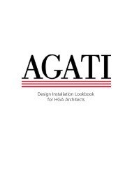 AGATI - Design Installation Lookbook for HGA Architects- December 2016