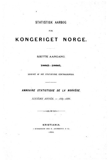 Norway Yearbook - 1885-1886