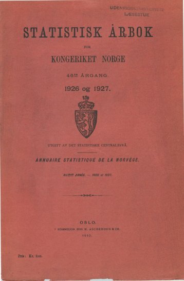 Norway Yearbook - 1926-1927