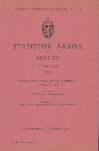 Norway Yearbook - 1952