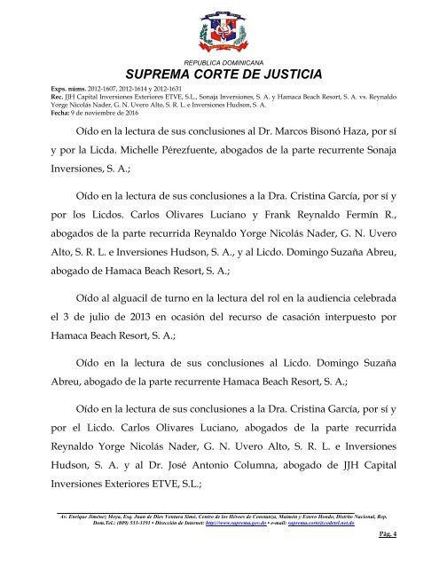 SUPREMA CORTE DE JUSTICIA