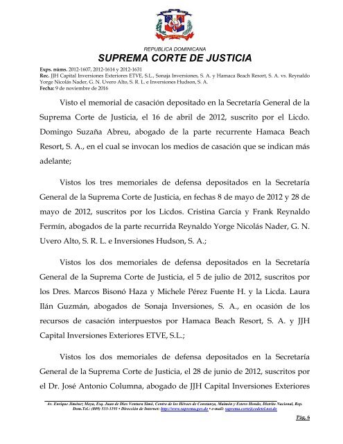 SUPREMA CORTE DE JUSTICIA