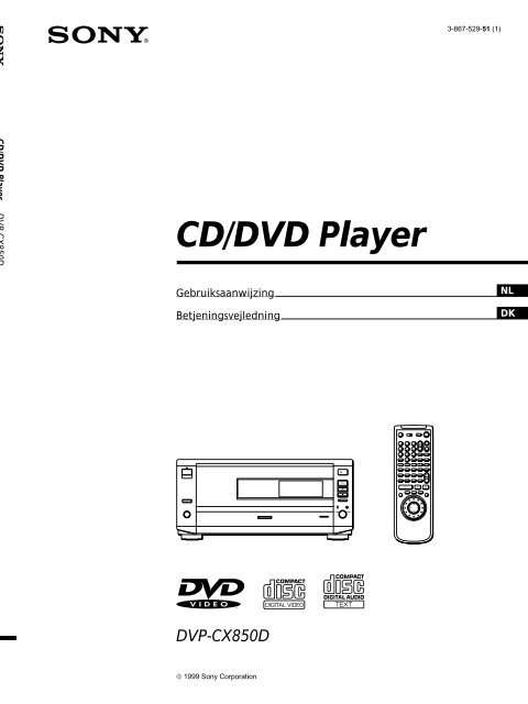 Sony DVP-CX850D - DVP-CX850D Istruzioni per l'uso Danese