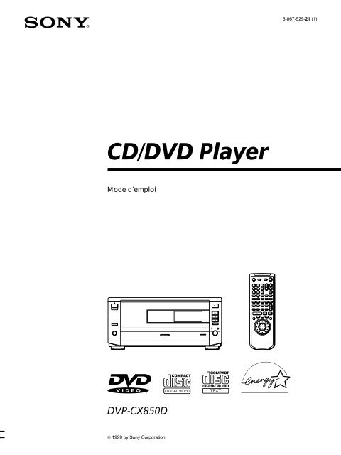 Sony DVP-CX850D - DVP-CX850D Istruzioni per l'uso Francese