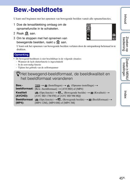 Sony DSC-TX7 - DSC-TX7 Istruzioni per l'uso Olandese