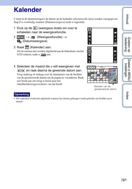 Sony DSC-TX7 - DSC-TX7 Istruzioni per l'uso Olandese