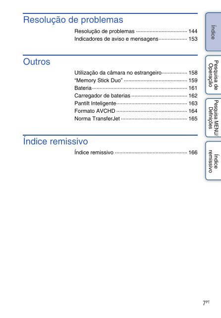 Sony DSC-TX7 - DSC-TX7 Istruzioni per l'uso Portoghese