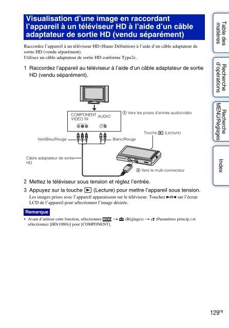 Sony DSC-TX7 - DSC-TX7 Istruzioni per l'uso Francese