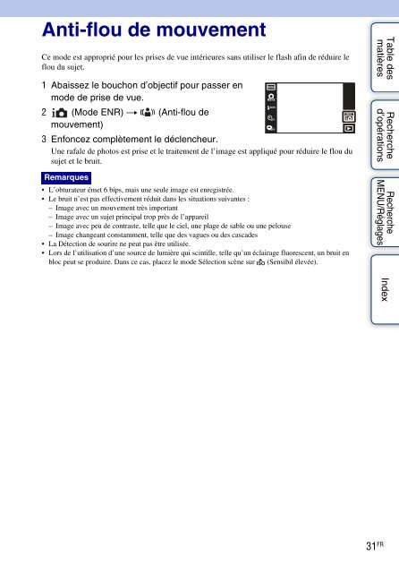 Sony DSC-TX7 - DSC-TX7 Istruzioni per l'uso Francese