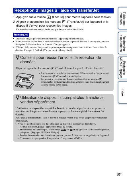 Sony DSC-TX7 - DSC-TX7 Istruzioni per l'uso Francese