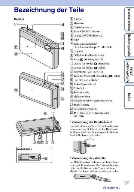Sony DSC-TX7 - DSC-TX7 Istruzioni per l'uso Tedesco