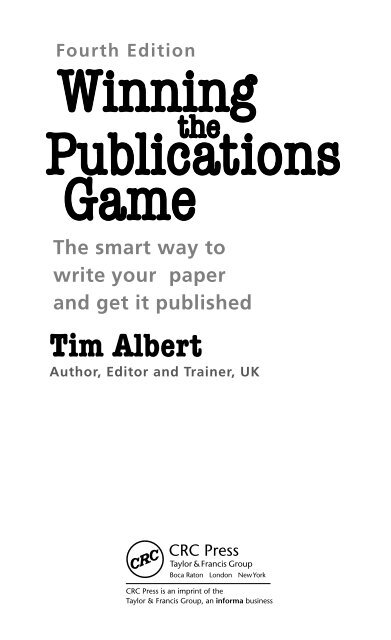 Winning the Publications Game - 4th Edition (2016)