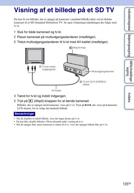 Sony DSC-TX7 - DSC-TX7 Istruzioni per l'uso Danese