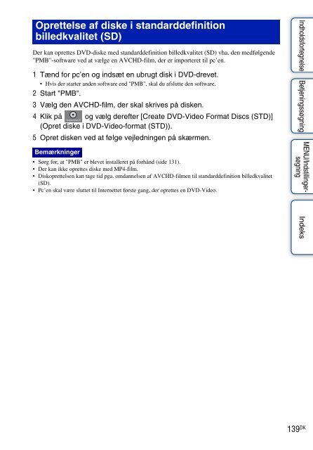 Sony DSC-TX7 - DSC-TX7 Istruzioni per l'uso Danese