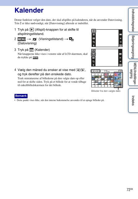 Sony DSC-TX7 - DSC-TX7 Istruzioni per l'uso Danese