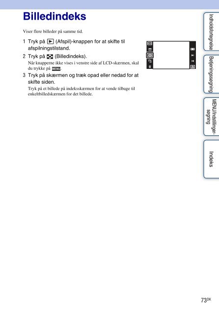 Sony DSC-TX7 - DSC-TX7 Istruzioni per l'uso Danese