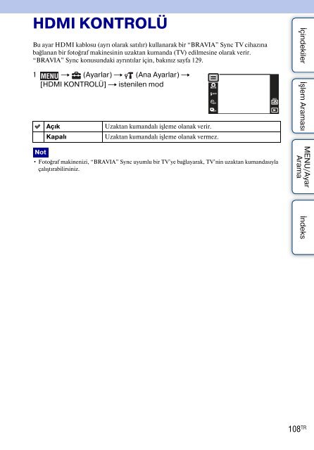 Sony DSC-TX7 - DSC-TX7 Istruzioni per l'uso Turco