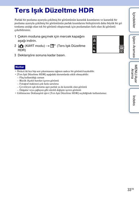 Sony DSC-TX7 - DSC-TX7 Istruzioni per l'uso Turco