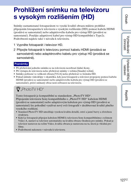 Sony DSC-TX7 - DSC-TX7 Istruzioni per l'uso Ceco