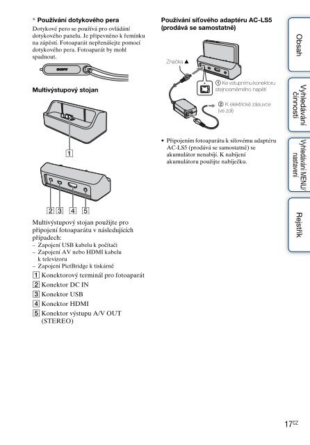 Sony DSC-TX7 - DSC-TX7 Istruzioni per l'uso Ceco