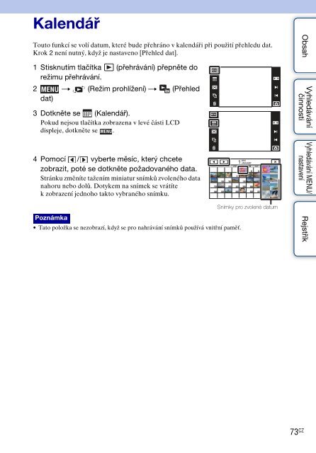 Sony DSC-TX7 - DSC-TX7 Istruzioni per l'uso Ceco