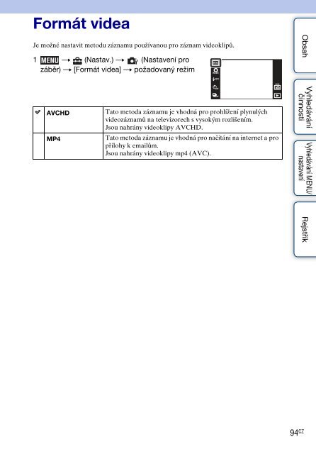 Sony DSC-TX7 - DSC-TX7 Istruzioni per l'uso Ceco