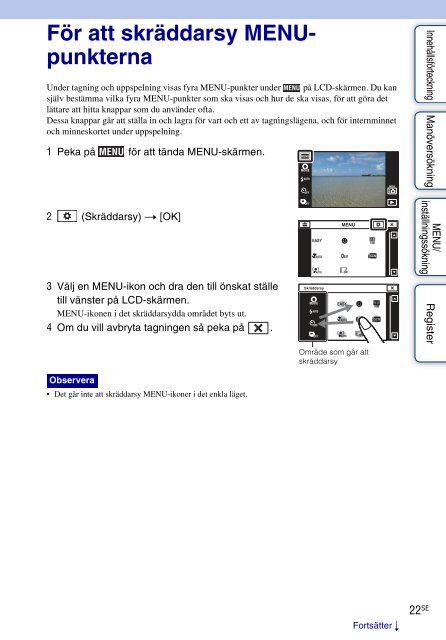 Sony DSC-TX7 - DSC-TX7 Istruzioni per l'uso Svedese