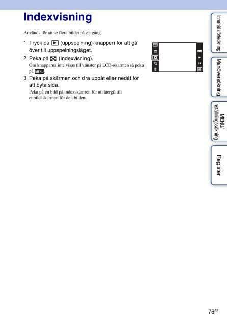 Sony DSC-TX7 - DSC-TX7 Istruzioni per l'uso Svedese