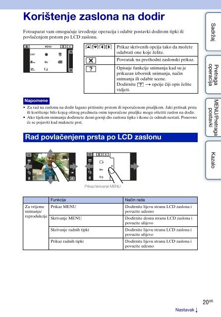 Sony DSC-TX7 - DSC-TX7 Istruzioni per l'uso Croato