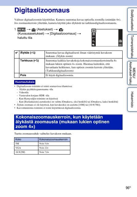 Sony DSC-TX7 - DSC-TX7 Istruzioni per l'uso Finlandese