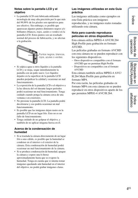 Sony DSC-TX7 - DSC-TX7 Istruzioni per l'uso Spagnolo