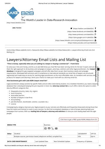 Attorney Email lists