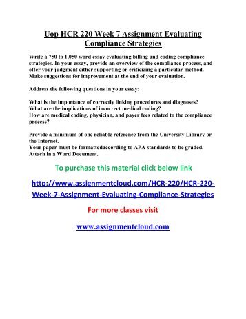 hcr 220 week 3 eligibility payment Hcr220 / hcr 220, week 1, checkpoint: payment methods presentation hcr 220, week 1, checkpoint: paymentmethods presentation we are always aiming to provide top quality academic writing services that will surely enable you achieve your desired academic grades. hcr 220 week 3 eligibility payment Hcr220 / hcr 220, week 1, checkpoint: payment methods presentation hcr 220, week 1, checkpoint: paymentmethods presentation we are always aiming to provide top quality academic writing services that will surely enable you achieve your desired academic grades.