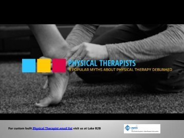 Myths About Physical therapy email list