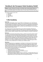 Handbuch - European Hotel Academy